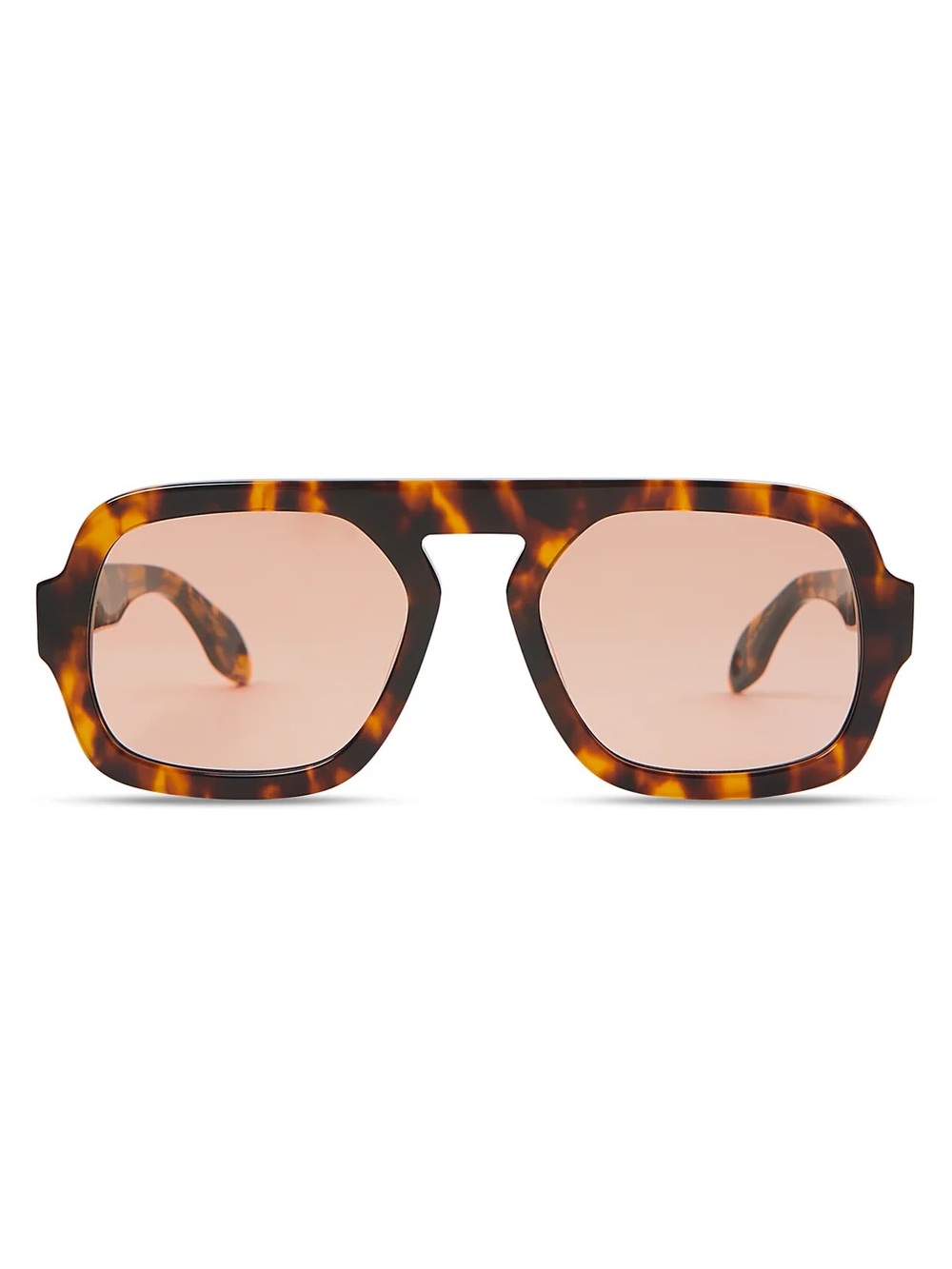 Elisa Johnson Jane Sunglasses in Brown Tortoise/Maroon Lens